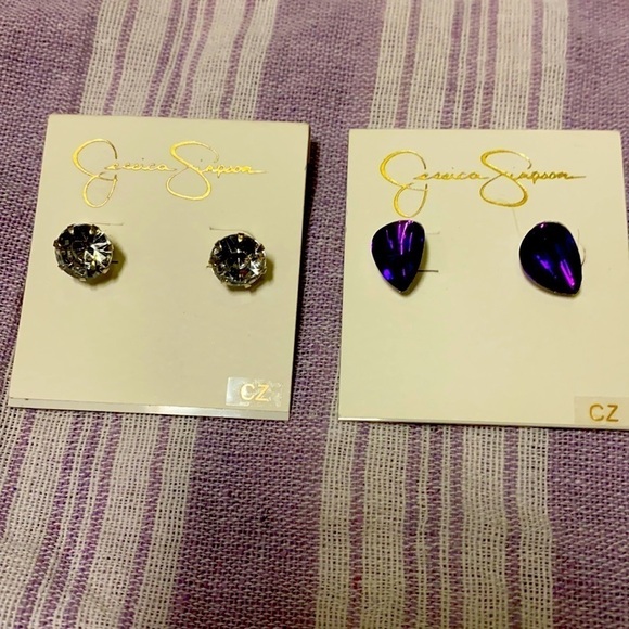2 pairs Jessica Simpson Earrings - Picture 1 of 6